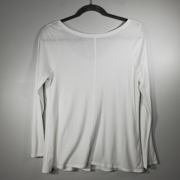 Lane Bryant 3/4 Sleeve V-Neck Tee Shirt White Size 14/16 - Picture 2 of 6